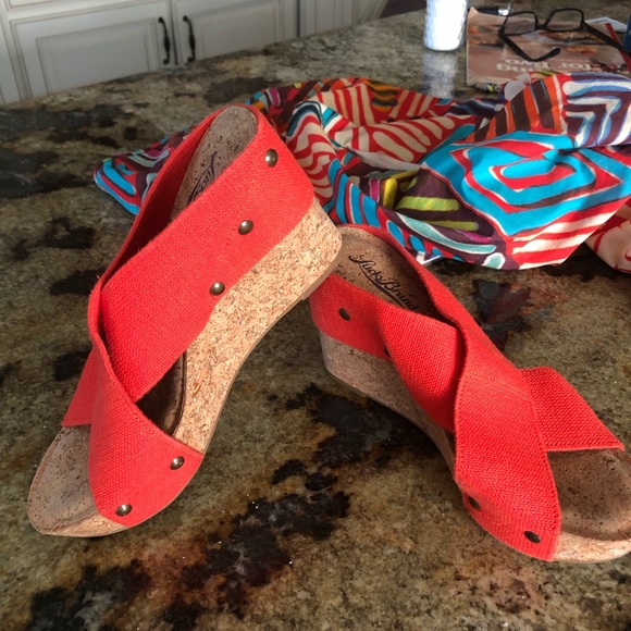 Lucky Brand Orange Wedges - Picture 4 of 6